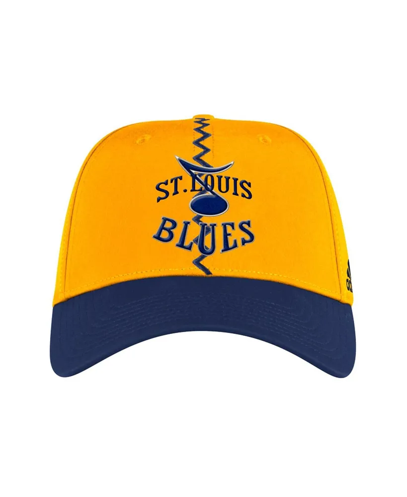 Men's adidas Yellow St. Louis Blues Reverse Retro 2.0 Flex Fitted Hat