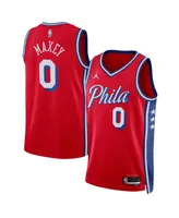 Men's Jordan Tyrese Maxey Red Philadelphia 76ers Statement Edition Swingman Jersey