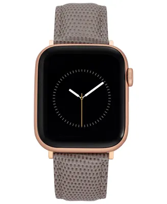 WITHit Taupe Lizard Grain Textured Genuine Leather Band Compatible with 38/40/41mm Apple Watch