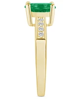 Emerald (1-1/5 ct. t.w.) & Diamond (1/8 Ring 14k Gold