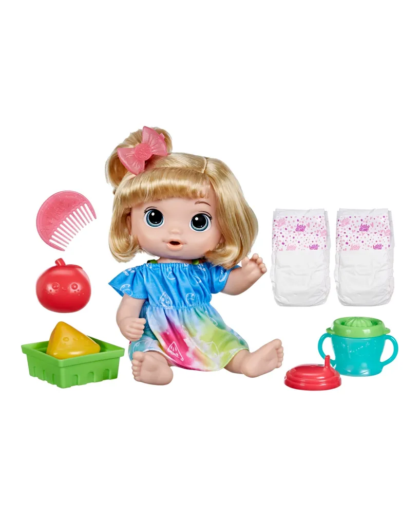 Baby Alive Fruity Sips Doll, Apple, Blonde Hair