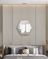 Hexagon Frameless Mirror, 24" x 28"