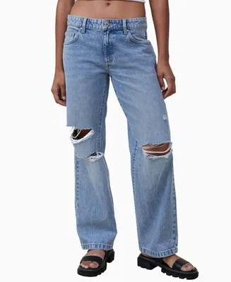 Cotton On Women's Low Rise Straight Jeans