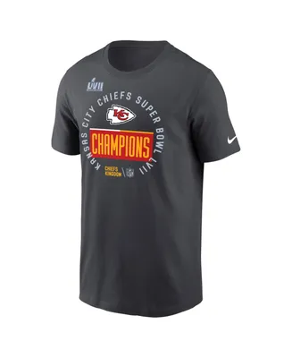 Men's Nike Anthracite Kansas City Chiefs Super Bowl Lvii Champions Locker Room Trophy Collection T-shirt