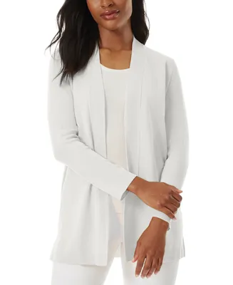 Jones New York Women's Relaxed V-Neck Open Cardigan