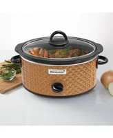 Brentwood 3.5 Quart Diamond Pattern Slow Cooker in Copper