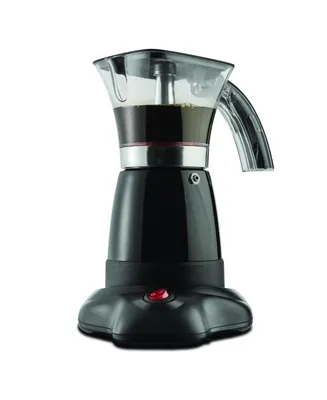 Brentwood Electric 3-6 Cup Moka Espresso Maker in Black