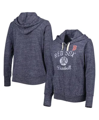 Women's Touch Navy Boston Red Sox Training Camp Tri-Blend Full-Zip Hoodie