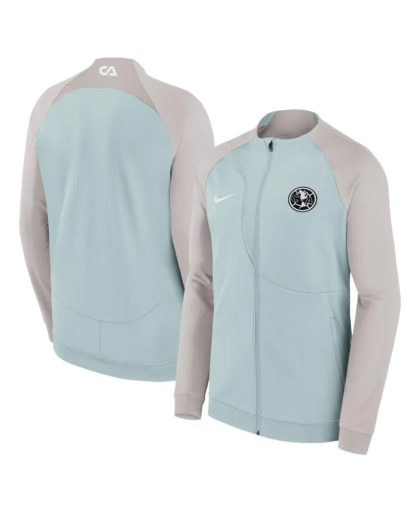 Men's Nike Gray Club America Academy Pro Anthem Raglan Performance Full-Zip Jacket