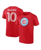 Men's Fanatics Xherdan Shaqiri Red Chicago Fire Authentic Stack Name and Number T-shirt