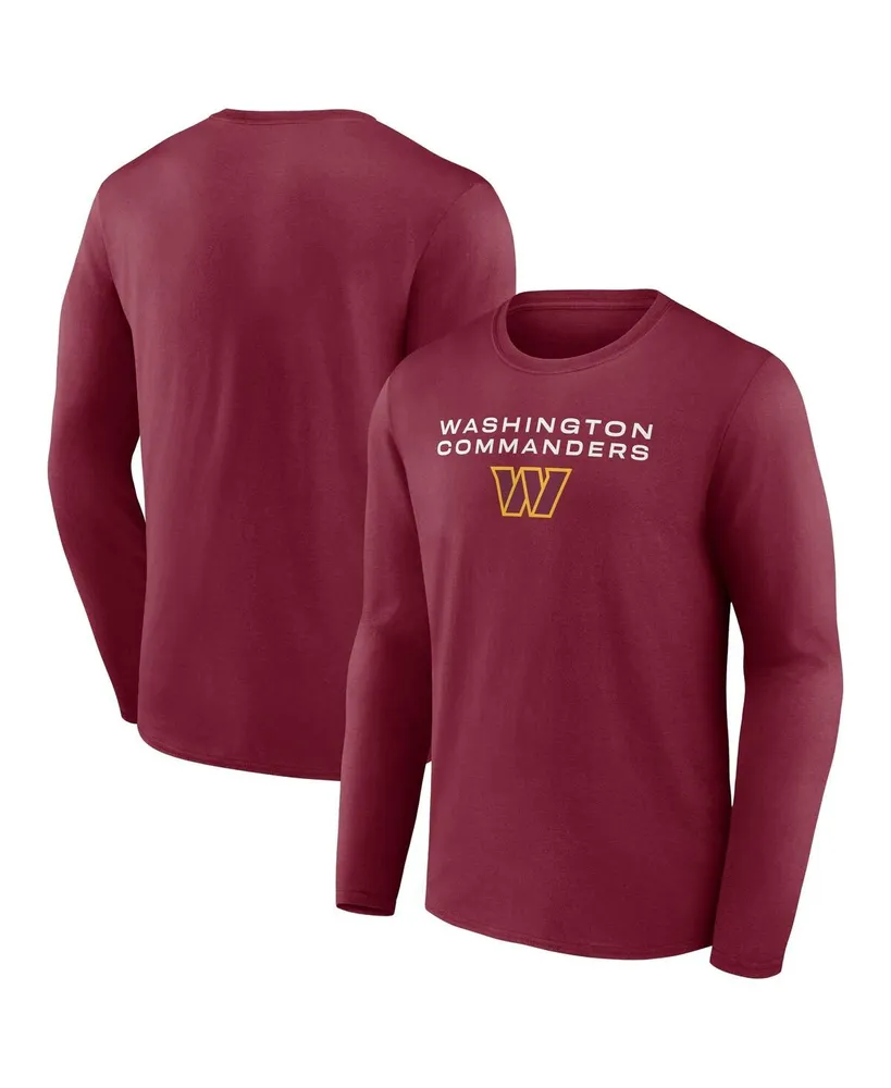 Men's Fanatics Branded Black Washington Commanders Square Off Long Sleeve T- Shirt