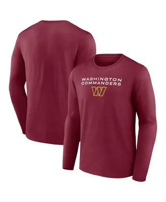 Men's Fanatics Burgundy Washington Commanders Advance to Victory Long Sleeve T-shirt