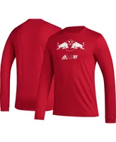 Men's adidas Red New York Bulls Icon Long Sleeve T-shirt