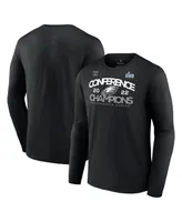 Men's Fanatics Black Philadelphia Eagles 2022 Nfc Champions Shadow Cast Long Sleeve T-shirt