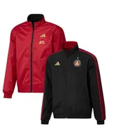 Men's adidas Black and Red Atlanta United Fc 2023 On-Field Anthem Full-Zip Reversible Team Jacket