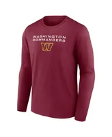 Men's Fanatics Burgundy Washington Commanders Advance to Victory Long Sleeve T-shirt