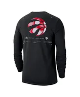 Men's Nike Black Toronto Raptors Essential Air Traffic Control Long Sleeve T-shirt