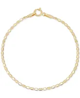 Children's Polished Valentino Link Bracelet in 14k Gold