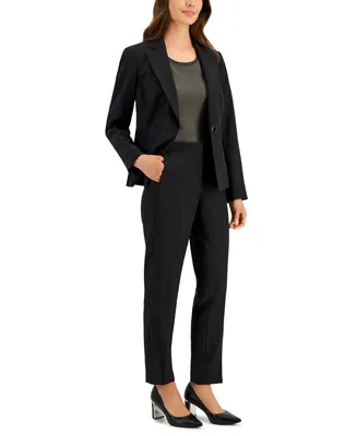 Le Suit Women's Stretch Crepe One-Button Pantsuit, Regular & Petite Sizes