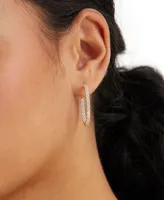 Eliot Danori Cubic Zirconia Medium Hoop Earrings, Created for Macy's