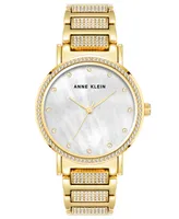 Anne Klein Women's Three Hand Quartz Gold-Tone Alloy Watch, 36mm