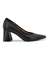Gentle Souls Women's Dionne Block Heel Pointy Toe Pumps