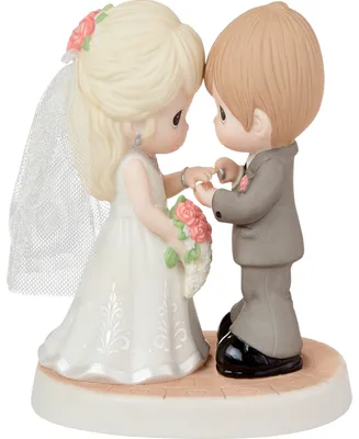 Precious Moments 222009 With This Ring, I Thee Wed Bisque Porcelain and Fabric Figurine