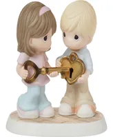 Precious Moments 222003 You Have The Key To My Heart Bisque Porcelain Figurine