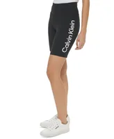 Calvin Klein Performance Women's High-Waist Pull-On Pocket Biker Shorts