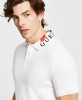 Guess Men's Embroidered Floral Short-Sleeve Polo Shirt