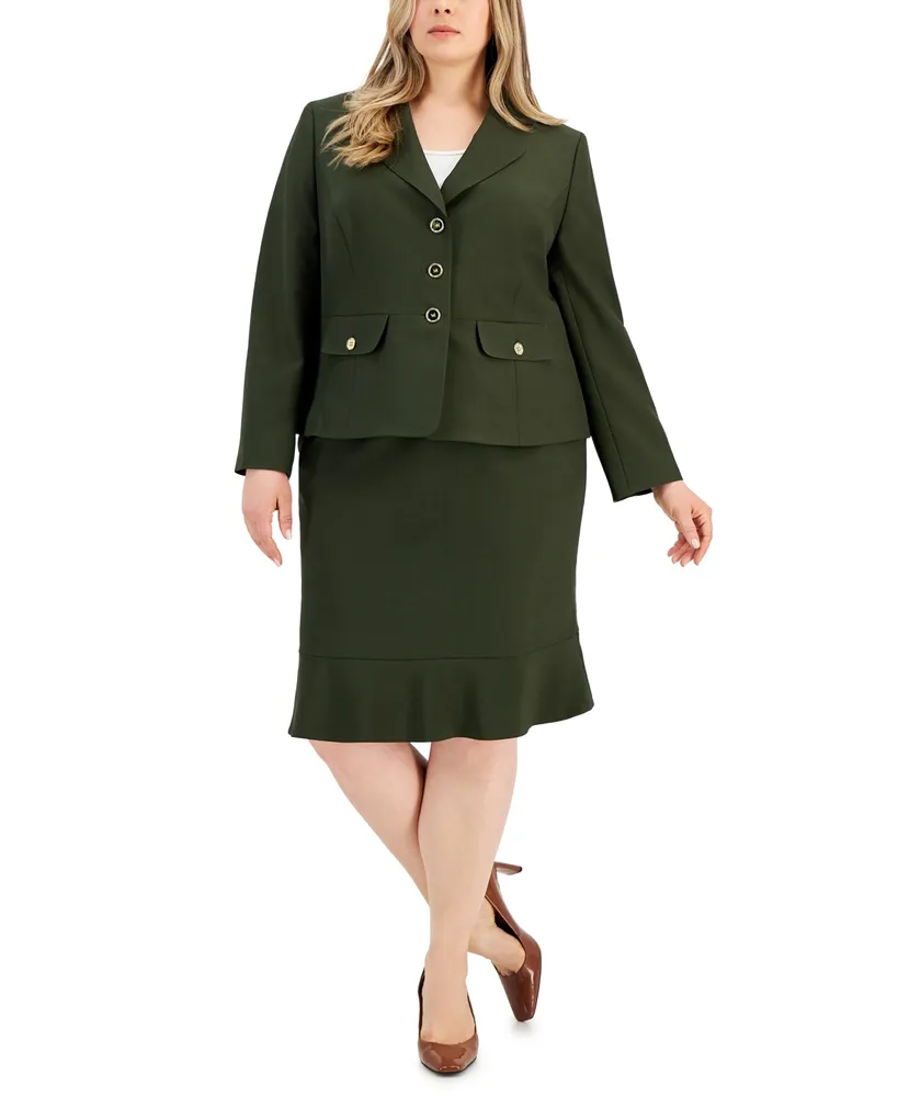 Le Suit Women's Framed Collarless Skirt Suit, Regular & Petite - Macy's