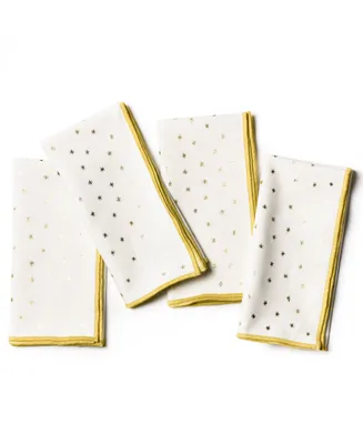 Coton Colors by Laura Johnson Gold Star Napkin Set/4