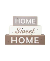 Glitzhome 12.75" H Lighted Wooden Block Word Sign