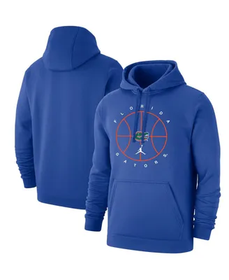 Men's Jordan Royal Florida Gators Basketball Icon Club Fleece Pullover Hoodie