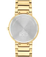 Movado Men's Bold Horizon Swiss Quartz Ionic Plated Light Gold-Tone Steel Watch 40mm - Gold