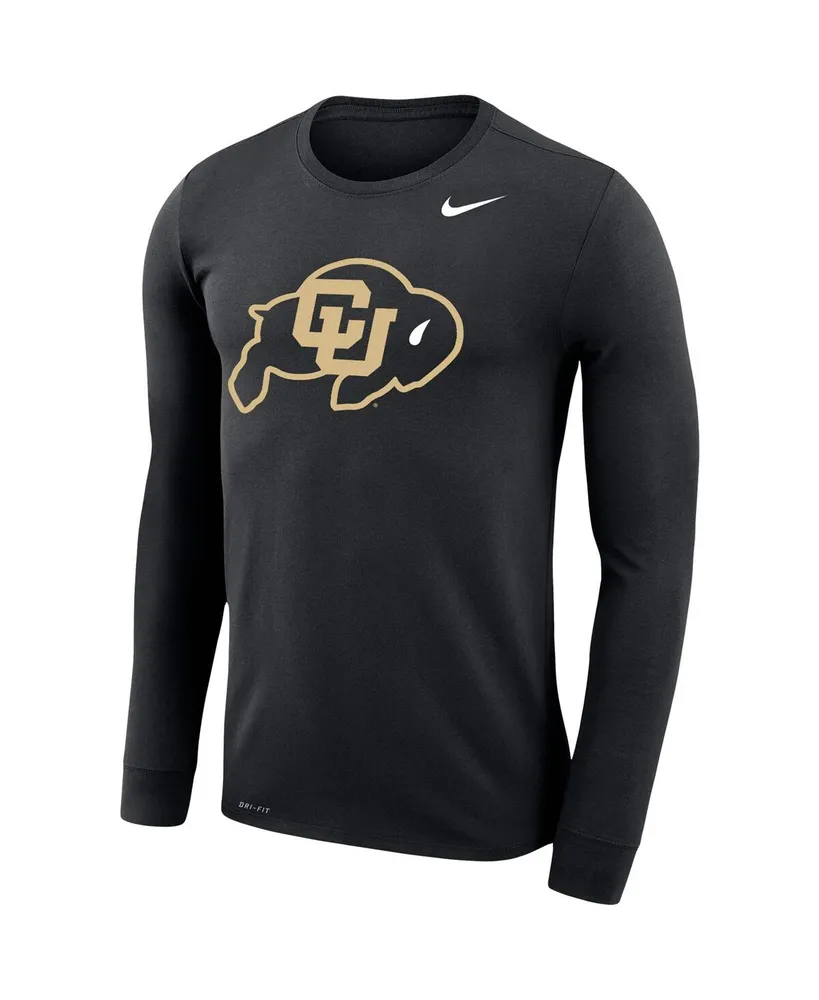 Men's Nike Black Colorado Buffaloes Big and Tall Primary Logo Legend Performance Long Sleeve T-shirt