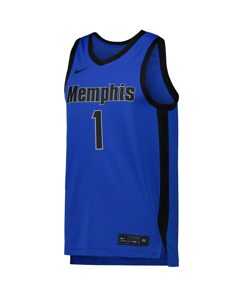 Men's Nike #1 Blue Memphis Tigers Replica Basketball Jersey