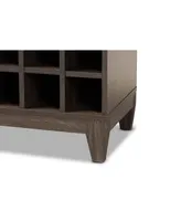 Baxton Studio Trenton Modern and Contemporary 45.25" Finished Wood 1-Drawer Wine Storage Cabinet