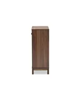 Baxton Studio Nissa Modern and Contemporary 34.6" Finished Wood 2-Door Shoe Storage Cabinet