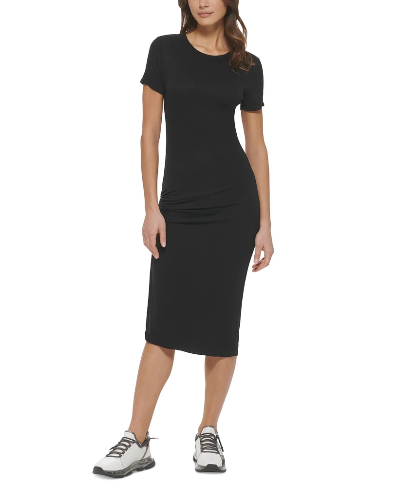 Dkny Sport Women's Rib-Knit Bodycon Midi Dress