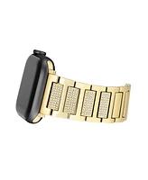 Anne Klein Women's Gold-Tone Alloy Metal with Premium Crystals Link Band designed for Apple Watch 42mm (Series 10) & 38/40/41mm - Gold