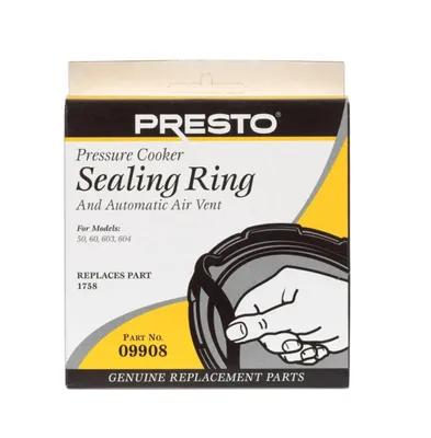 Presto 09908 Pressure Cooker Sealing Ring and Automatic Air Vent