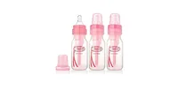 Dr. Browns Natural Flow Anti-Colic Baby Bottles, Pink, 4oz, 3 Pack