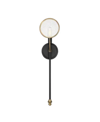 Savoy House Oberyn 1-Light Wall Sconce in Vintage Black with Warm Brass