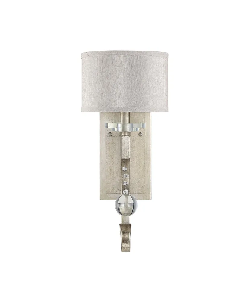 Savoy House Rosendal by Brian Thomas 1-Light Wall Sconce in Silver Sparkle