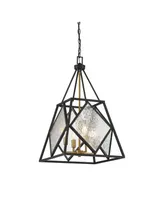 Savoy House Capella 4-Light Pendant in English Bronze and Warm Brass