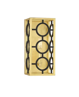 Savoy House Kirsch 1-Light Wall Sconce in Matte Black with True Gold