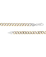 Two-Tone Curb Link 22" Chain Necklace in Sterling Silver & 14k Gold-Plate