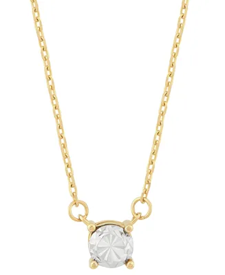 Illusion Two-Tone 17" Pendant Necklace in 10k Gold
