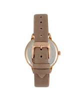 Sophie and Freda Women Vancouver Leather Watch - Tan, 36mm